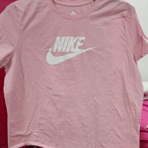 Nike Soft Pink Tee with White Logo